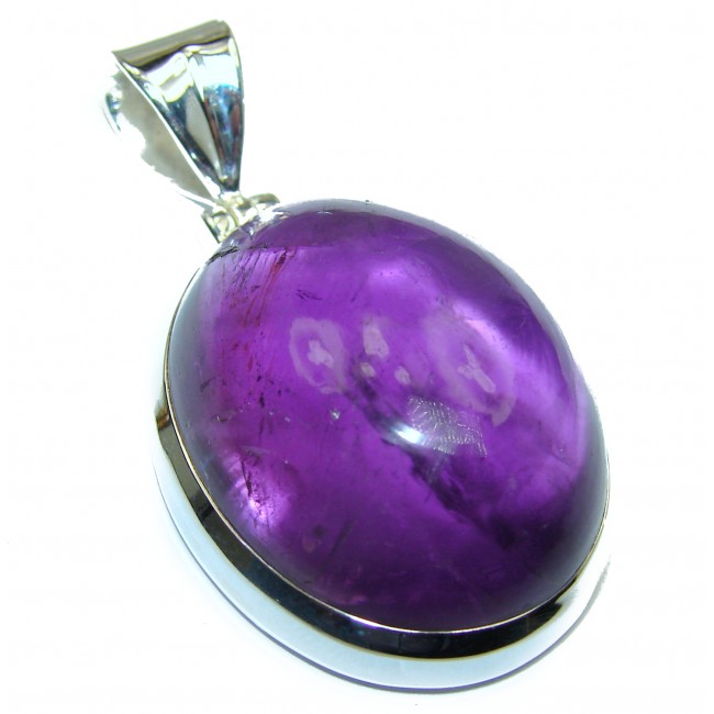 Her Majesty Natura l75 ct Amethyst .925 Sterling Silver handmade Pendant