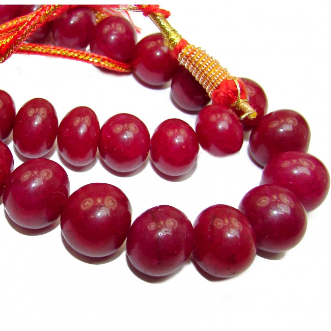 Huge Incredible Ruby Beads 1 Strand Necklace 16-18 inches necklace