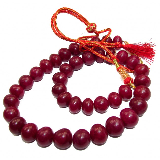 Huge Incredible Ruby Beads 1 Strand Necklace 16-18 inches necklace