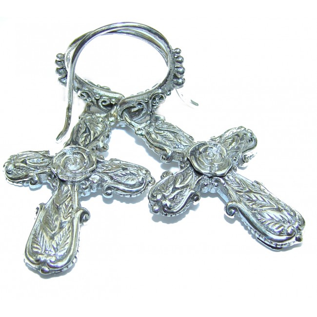 Holy Cross .925 Sterling Silver handmade earrings