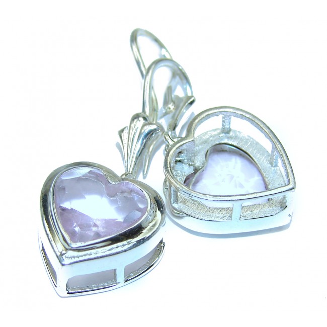 Sweet Heart Cubic Zirconia .925 Sterling Silver handcrafted earrings