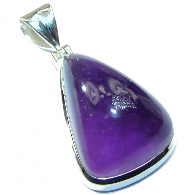 Her Majesty Natural 85 ct Amethyst .925 Sterling Silver handmade Pendant