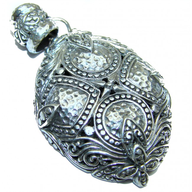 HUGE Rich Bali Style .925 Sterling Silver handmade Pendant