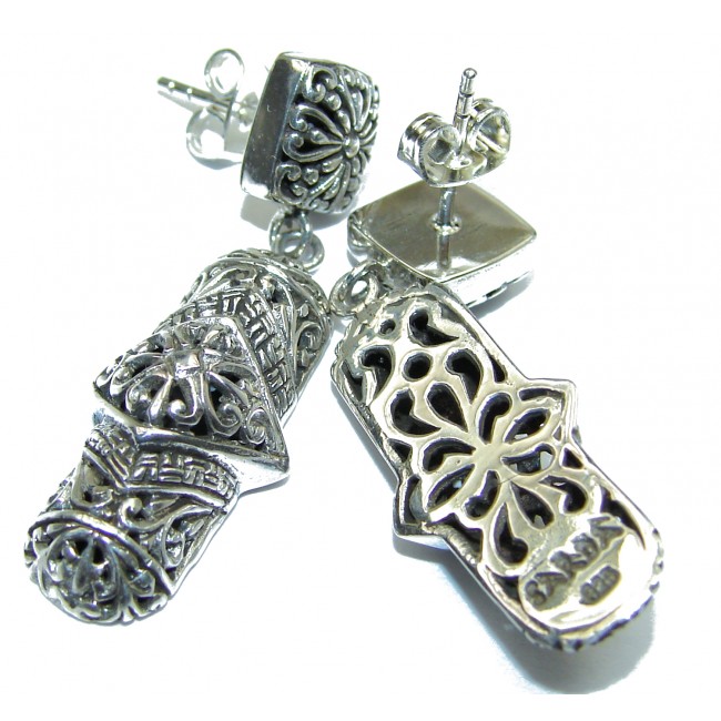 Simplicity .925 Sterling Silver Bali handmade earrings