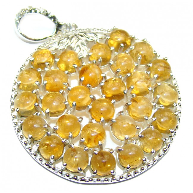 Beautiful genuine Citrine .925 Sterling Silver handcrafted Pendant