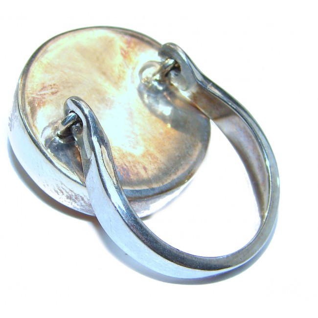 Genuine Carnelian .925 Sterling Silver handmade Ring Size 7 1/4