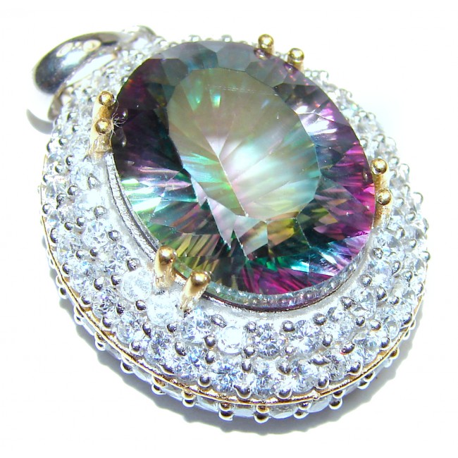 Absolutely Spectacular Magic Topaz .925 Sterling Silver handcrafted Pendant