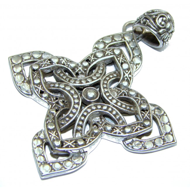 Huge Celtic Cross Design .925 Sterling Silver handcrafted Pendant
