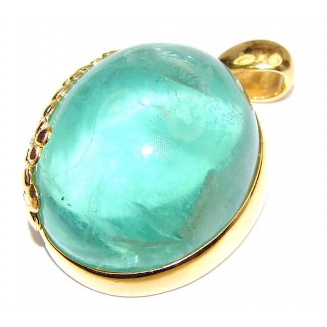 Authentic Apatite 18K Gold over .925 Sterling Silver handmade pendant