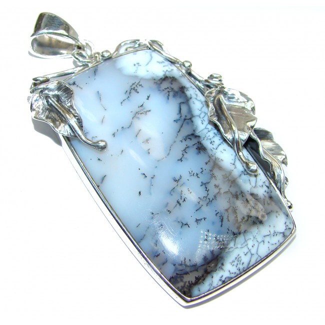 Perfect quality AAAA+ Dendritic Agate .925 Sterling Silver handmade Pendant
