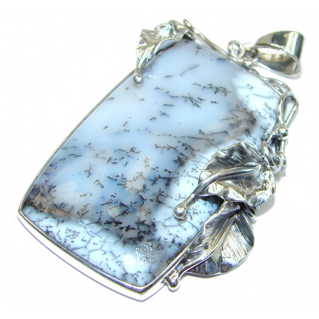 Perfect quality AAAA+ Dendritic Agate .925 Sterling Silver handmade Pendant