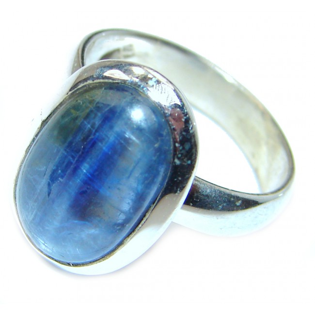 Natural Kyanite .925 Sterling Silver handcrafted ring size 7