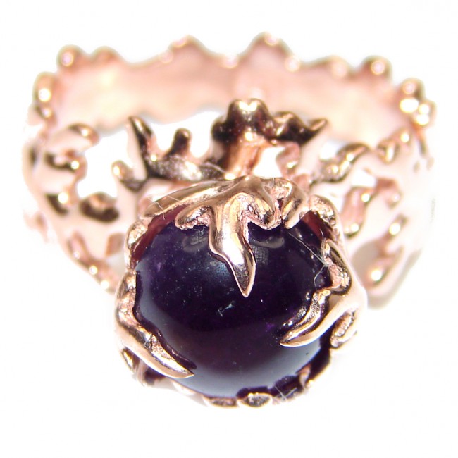 Purple Reef Amethyst 14K Gold over .925 Sterling Silver Ring size 7