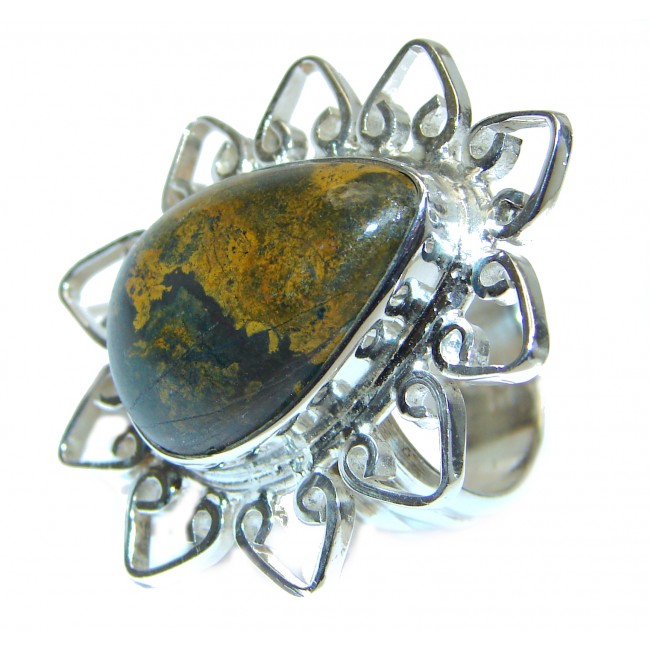 Picasso Jasper .925 Sterling Silver handcrafted ring s. 9