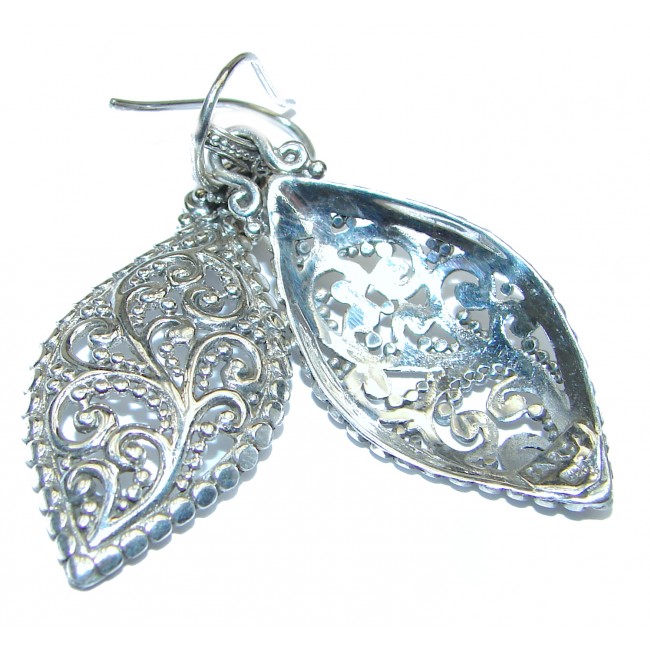 BIG Bali Design .925 Sterling Silver handcrafted Earrings