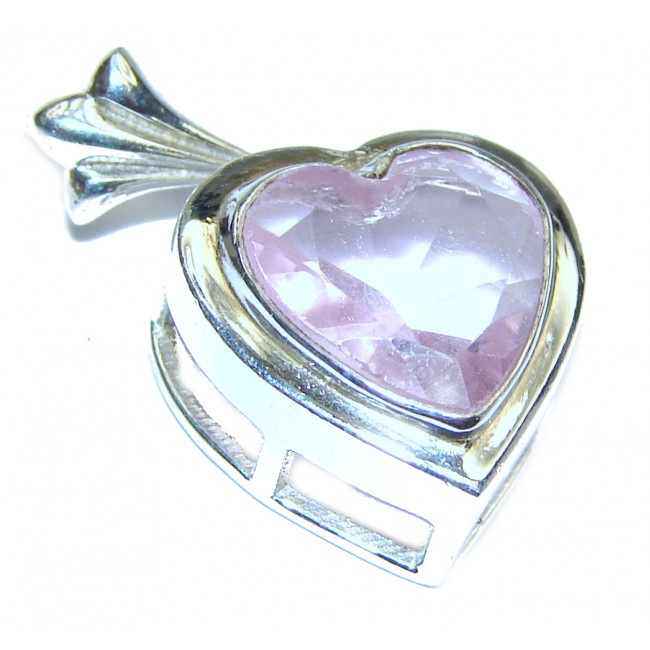 Perfect Pink Heart Topaz .925 Sterling Silver handcrafted Pendant