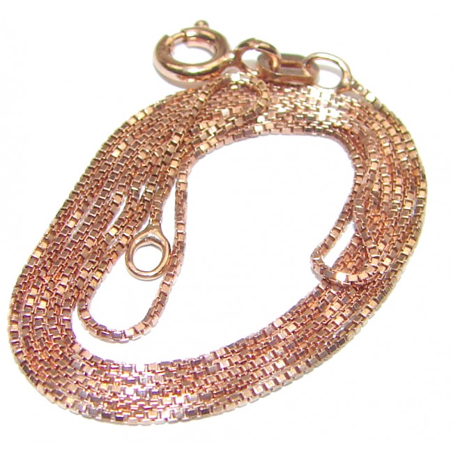 Rose Gold OVER Sterling Silver Chain 18'' long, 1 mm wide
