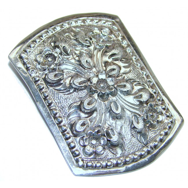 New Floral Design Bali made .925 Sterling Silver handmade Pendant