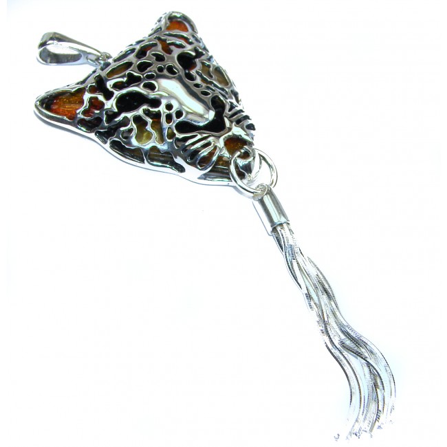 Gephard Natural Baltic Amber .925 Sterling Silver handmade Pendant