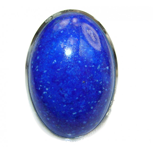 Large Natural Lapis Lazuli .925 Sterling Silver handcrafted ring size 7