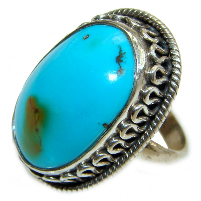 Turquoise .925 Sterling Silver ring; s. 6