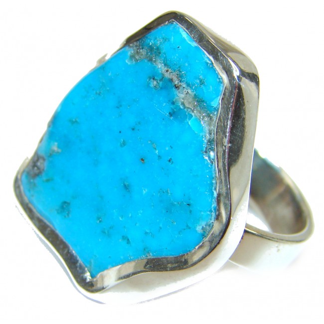 Authentic Turquoise .925 Sterling Silver ring; s. 5 3/4
