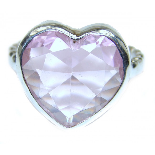 Sweet Heart Topaz .925 Silver handcrafted Ring s. 7 1/2