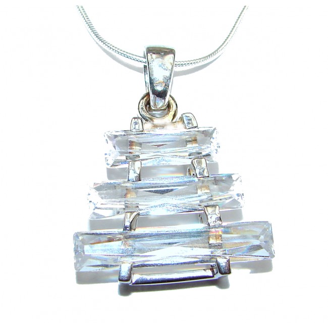 White Topaz .925 Sterling Silver necklace