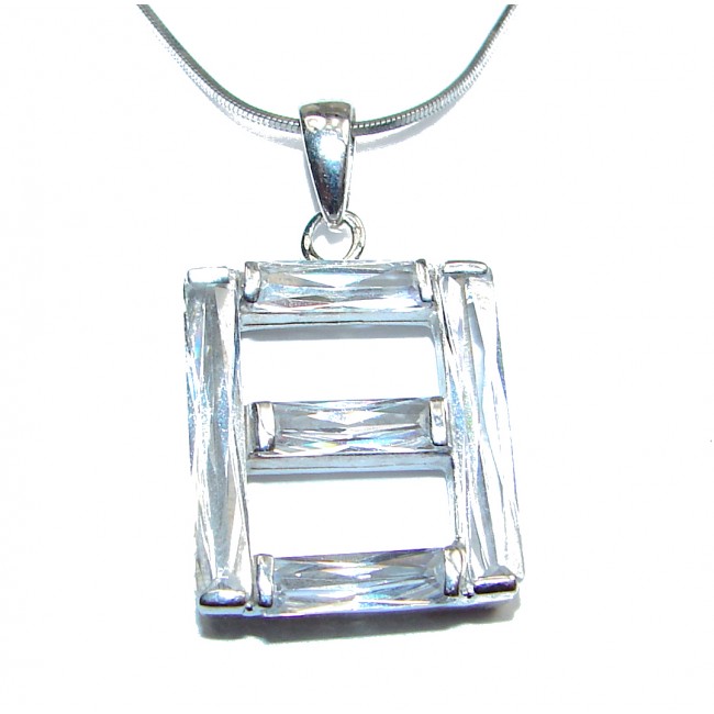 White Topaz .925 Sterling Silver necklace