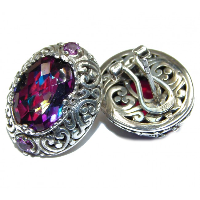 Purple Rain Magic Topaz .925 Sterling Silver handmade earrings