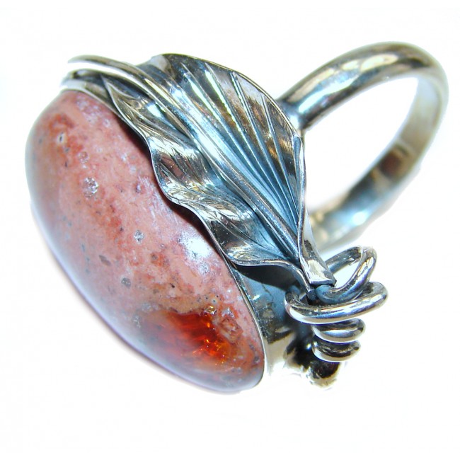 Pure Perfection Genuine Mexican Opal .925 Sterling Silver handmade Ring size 7 adjustable