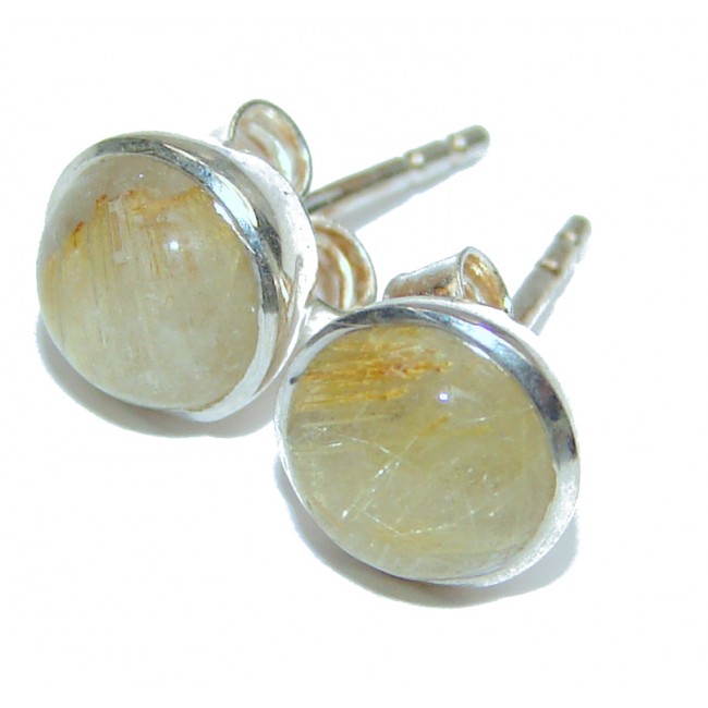 Perfect Golden Rutilated .925 Sterling Silver handmade earrings