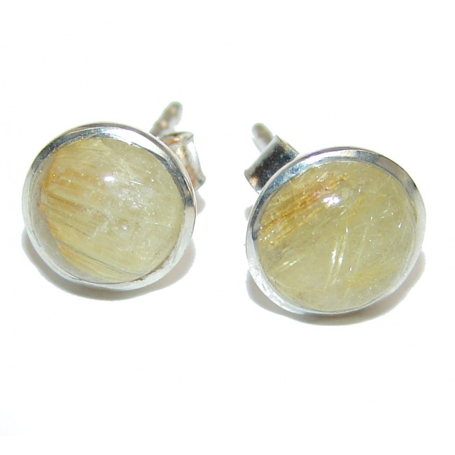 Perfect Golden Rutilated .925 Sterling Silver handmade earrings