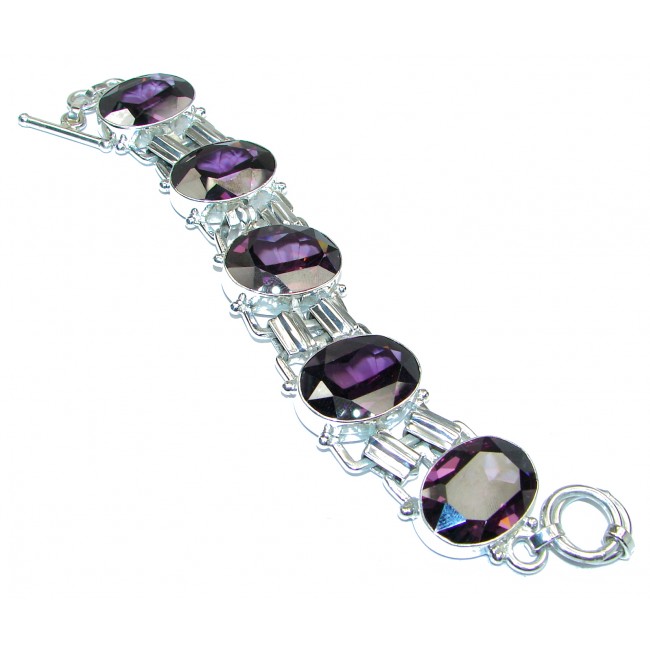 Posh Purple Quartz .925 Sterling Silver handmade Bracelet