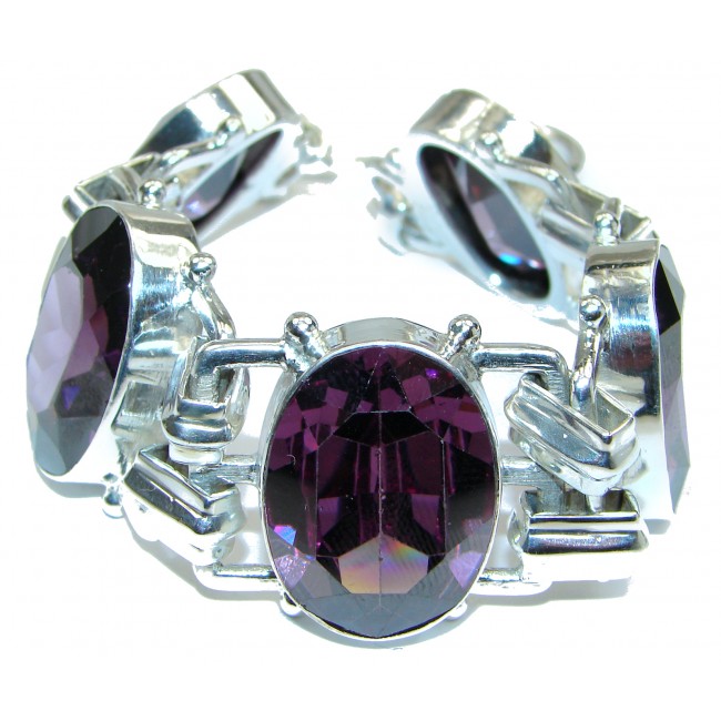 Posh Purple Quartz .925 Sterling Silver handmade Bracelet
