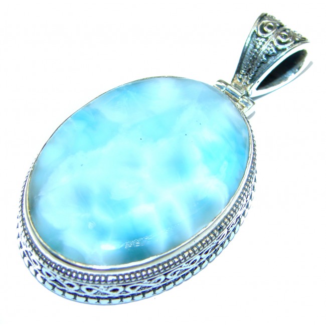 Authentic Caribbean great quality Larimar .925 Sterling Silver handmade pendant