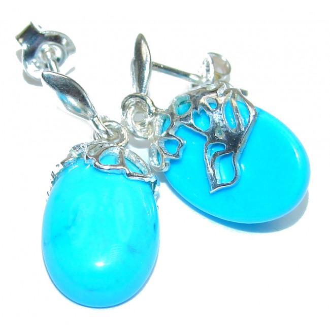 Blue Turquoise .925 Sterling Silver earrings