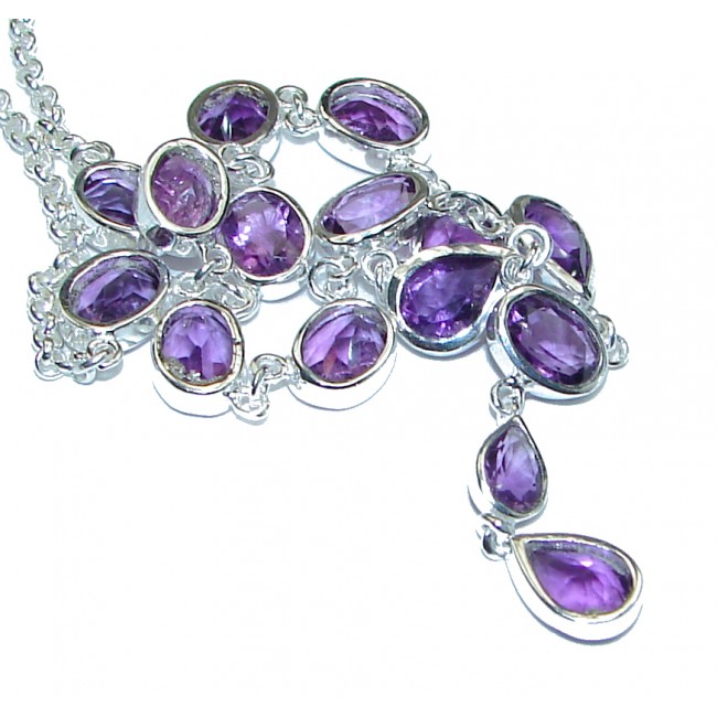 Sublime Authentic Amethyst .925 Sterling Silver Necklace