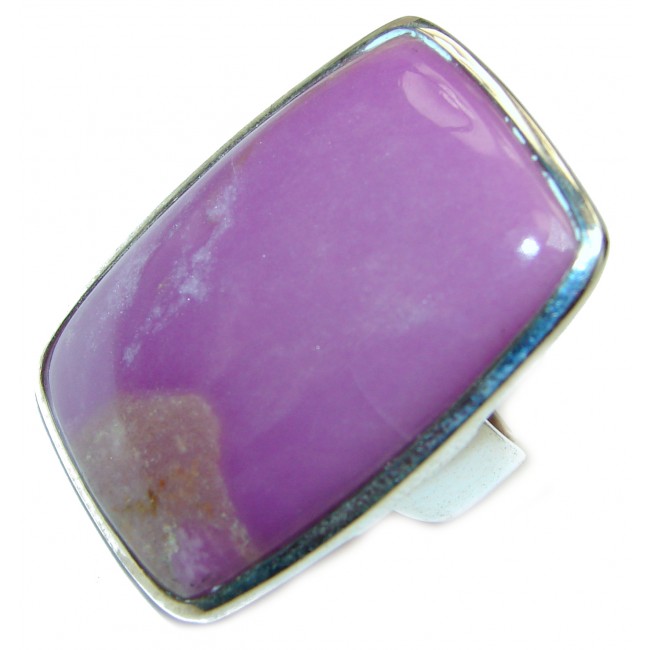 Large Nature Inspired Sugilite .925 Sterling Silver handmade Cocktail Ring s. 8 1/2