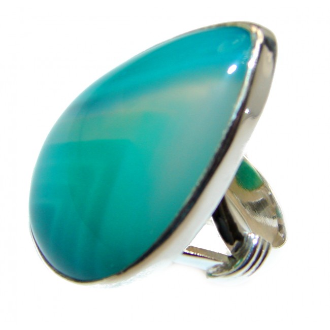 Exotic Botswana Agate Sterling Silver Ring s. 7