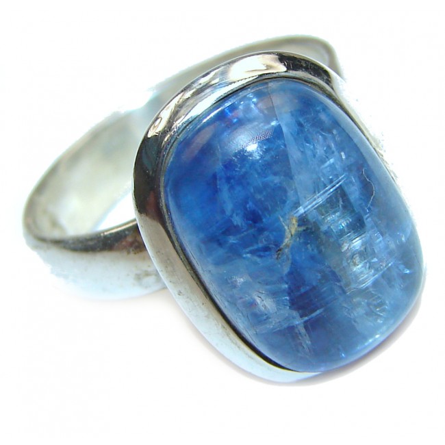 Natural Kyanite .925 Sterling Silver handcrafted ring size 7