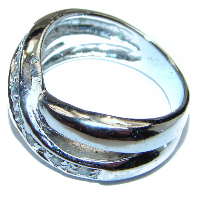 White Topaz .925 Sterling Silver handmade Ring s. 6