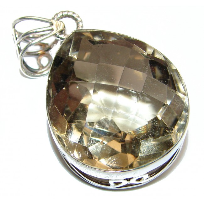 Precious Champagne Topaz .925 Sterling Silver handcrafted Pendant