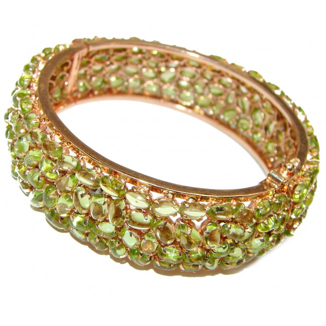 Incredible Authentic Peridot 18K Gold over .925 Sterling Silver handcrafted Bracelet