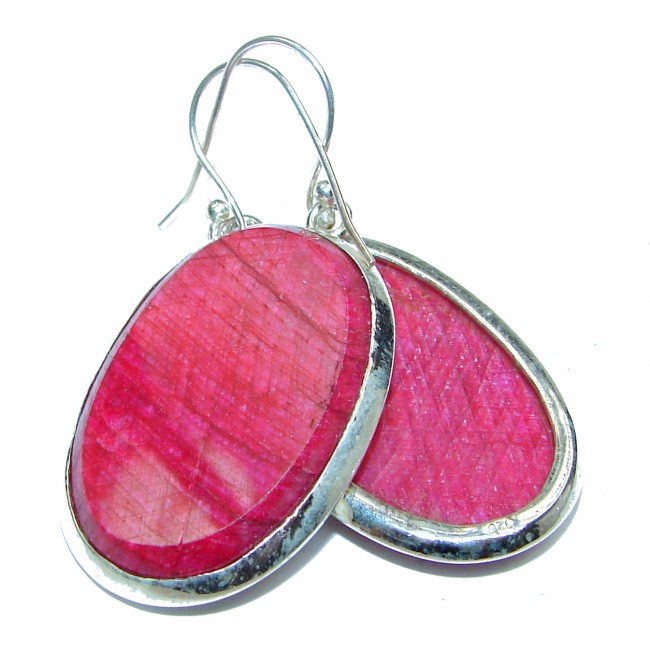 Pink Lace Agate Sterling Silver handmade earrings