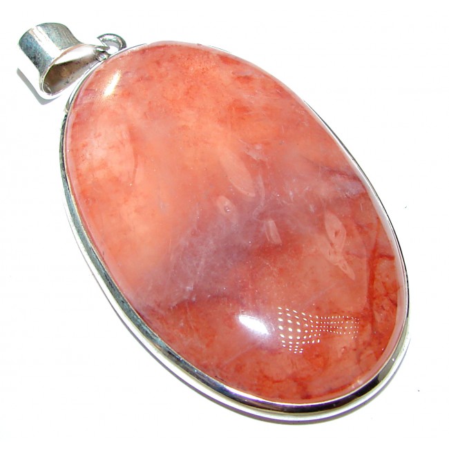 Candy Genuine Golden Calcite .925 Sterling Silver Pendant