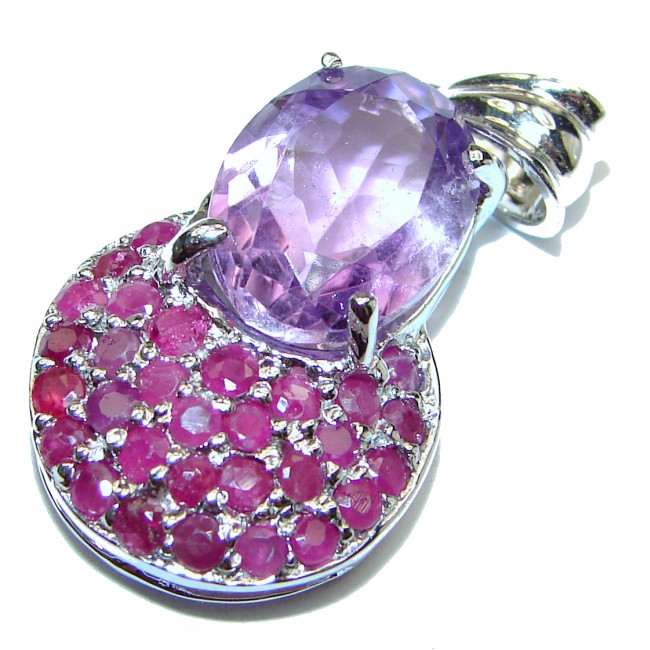 Purple Treasure Genuine Amethyst .925 Sterling Silver handcrafted pendant