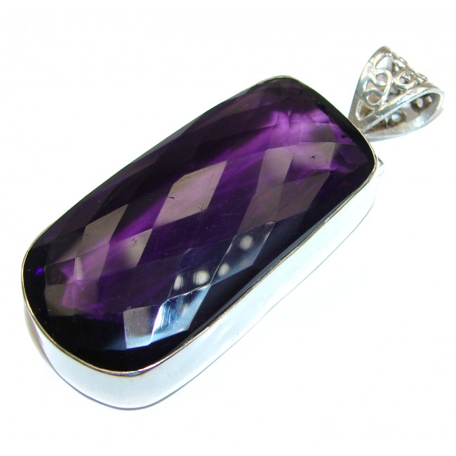 Purple Treasure Genuine purple quartz .925 Sterling Silver handcrafted pendant