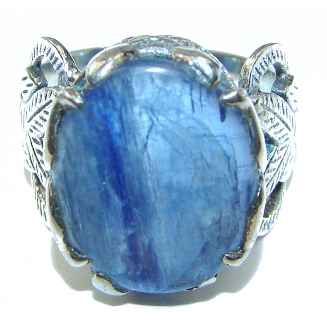 Huge Natural 26ct Kyanite .925 Sterling Silver handcrafted ring size 6