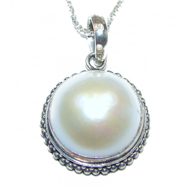 Amazing Genuine Pearl Sterling Silver handmade Necklace